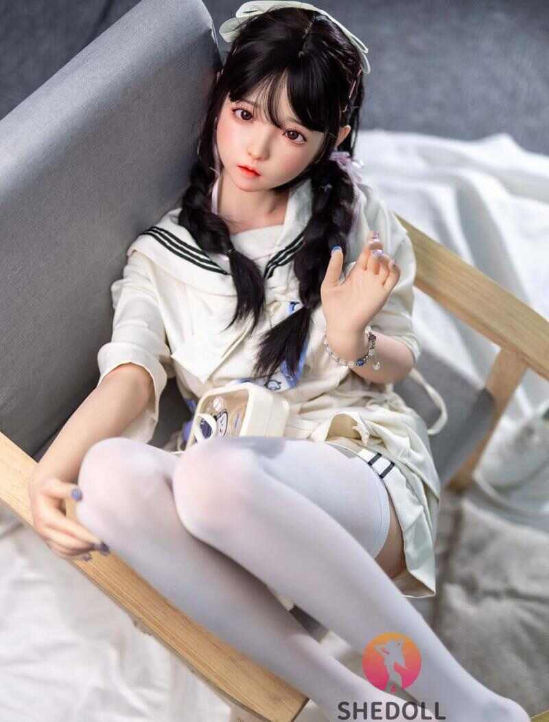 SheDoll 洛小乙(ルオ シャオイー) 140cm Aカップ フルシリコン 顎機能追加可 ロリータ 双ツインテール 恥じらい 赤面 学生制服 ラブドール